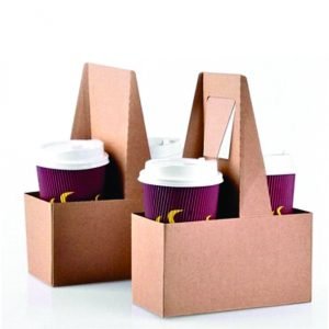 Cup Holder Tray With Handle (2 Compartments)