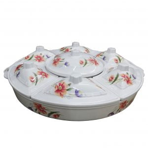 Hoover Hibiscus Revolving Party Serving Set