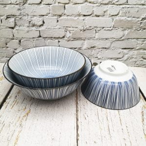 Blue Line Ceramic Bowl
