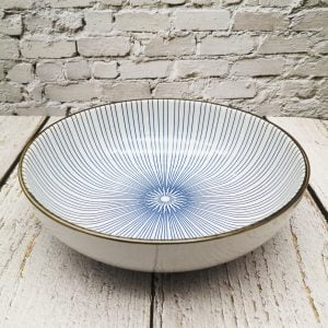 Blue Line Ceramic Bowl
